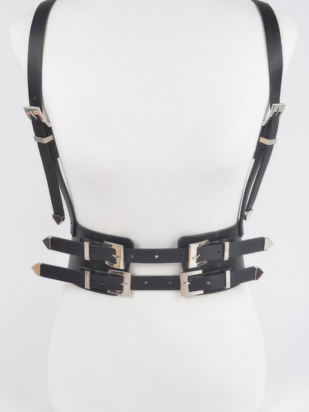 Multi Buckle Plus Size Harness Belt